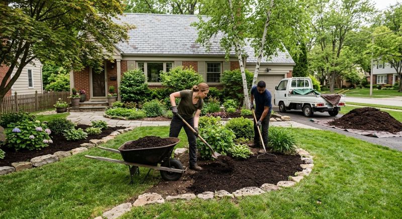Shredded Mulch Installation in Honolulu, HI